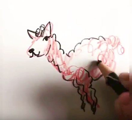 alpaca doodle